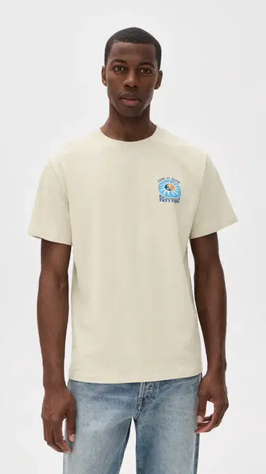 Rhythm Slow Down Slub Short Sleeve T-Shirt Moonrock | Thumbnail 2