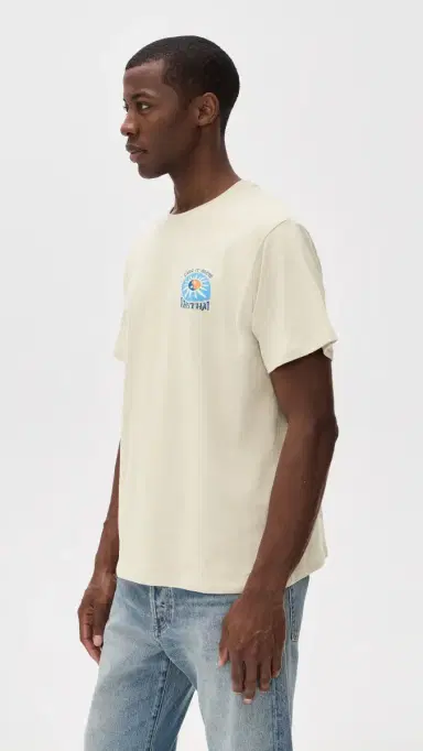 Rhythm Slow Down Slub Short Sleeve T-Shirt Moonrock | Thumbnail 4