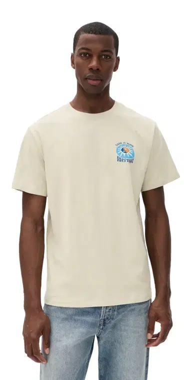 Rhythm Slow Down Slub Short Sleeve T-Shirt Moonrock | Thumbnail 1