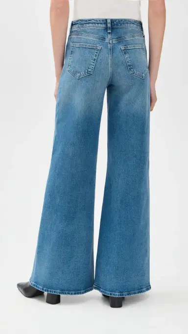 L'AGENCE Beau High Rise T-Seam Wide Leg Jeans Kona | Thumbnail 3