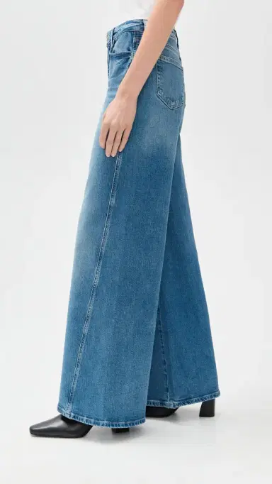 L'AGENCE Beau High Rise T-Seam Wide Leg Jeans Kona | Thumbnail 4
