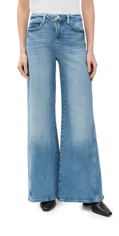 L'AGENCE Beau High Rise T-Seam Wide Leg Jeans Kona | Thumbnail 1