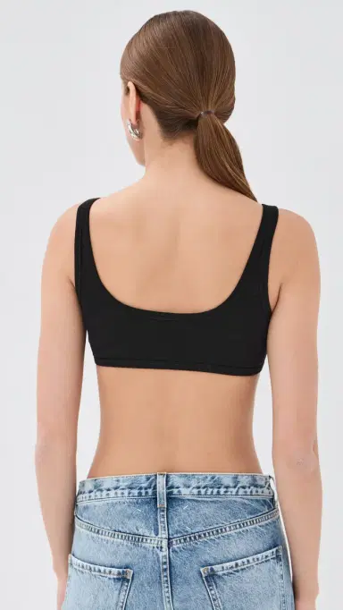 Versace Bio Cotton Rib Bra Black | Thumbnail 3