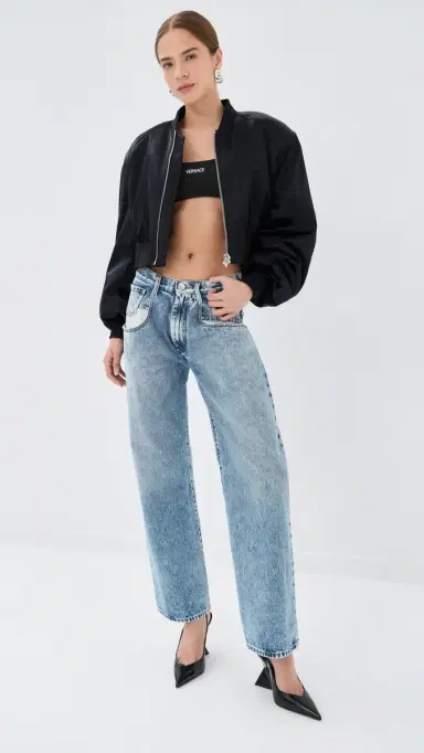 Versace Bio Cotton Rib Bra Black | Thumbnail 5