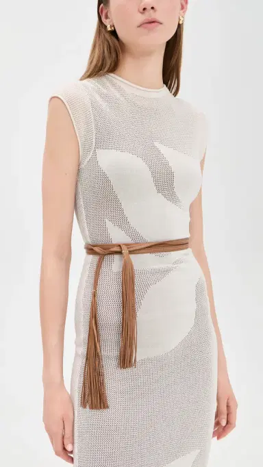B-Low The Belt Coraline Fringe Wrap Belt Cuoio One Size | Thumbnail 3