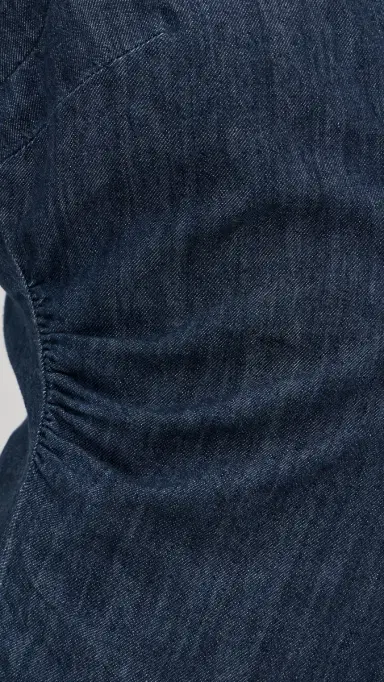 Madewell Denim Ruched Boat Neck Shell Top | Thumbnail 6