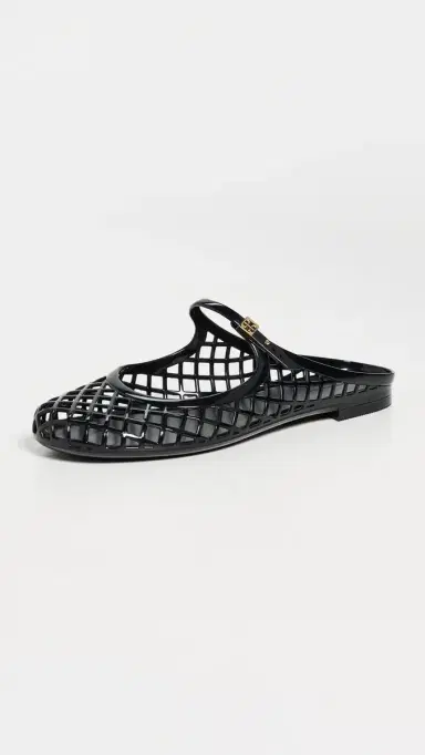 Tory Burch Mellow Mary Jane Jelly Flats Perfect Black / Gold 7 | Thumbnail 2
