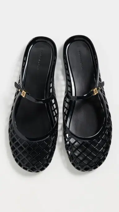 Tory Burch Mellow Mary Jane Jelly Flats Perfect Black / Gold 7 | Thumbnail 5