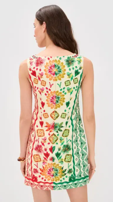 Saloni Alba C Dress Sunrise Border Plmt | Thumbnail 3