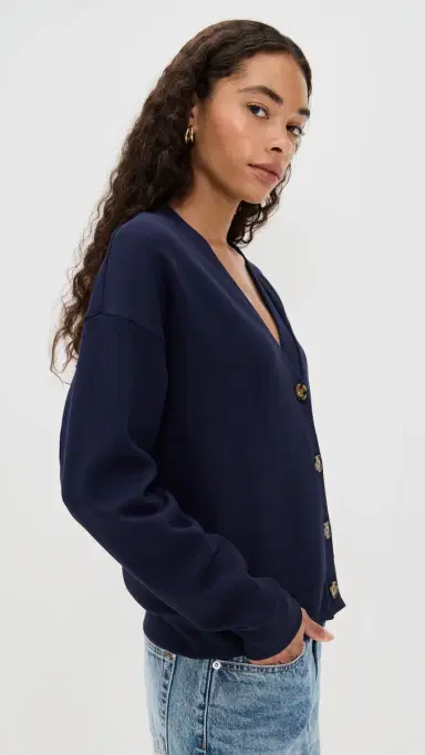 LE BOP Maddie Cardigan Navy | Thumbnail 4