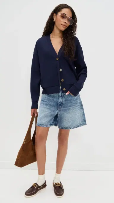 LE BOP Maddie Cardigan Navy | Thumbnail 5