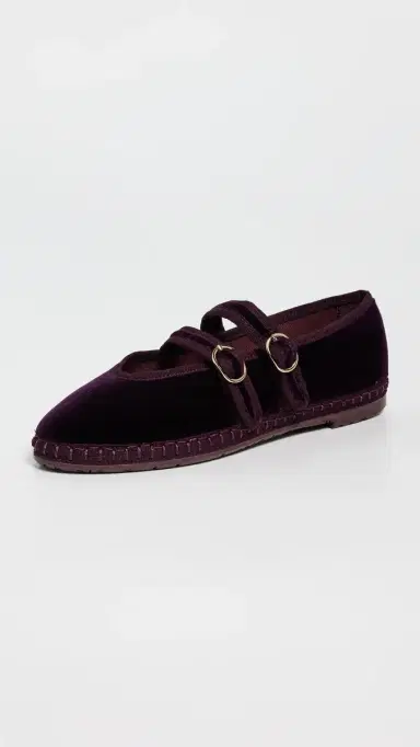 Flabelus Claire Velvet Mary Jane Flats | Thumbnail 2 Flabelus Claire Velvet Mary Jane Flats | Thumbnail 2