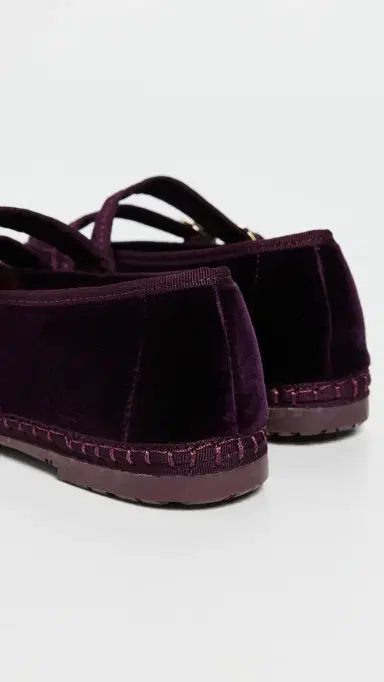 Flabelus Claire Velvet Mary Jane Flats | Thumbnail 4 Flabelus Claire Velvet Mary Jane Flats | Thumbnail 4