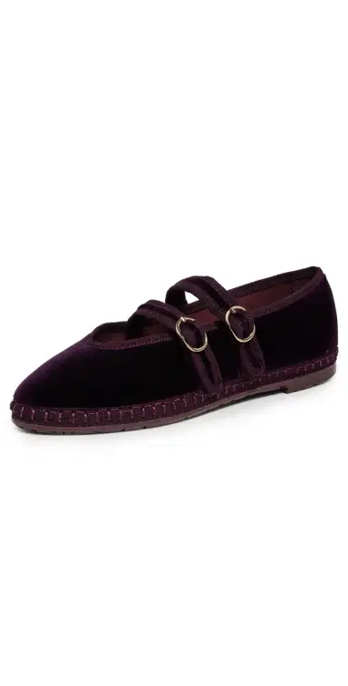 Flabelus Claire Velvet Mary Jane Flats | Thumbnail 1 Flabelus Claire Velvet Mary Jane Flats | Thumbnail 1