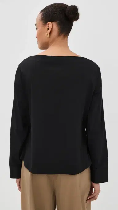 Theory Boat Neck Blouse Black | Thumbnail 3 Theory Boat Neck Blouse Black | Thumbnail 3
