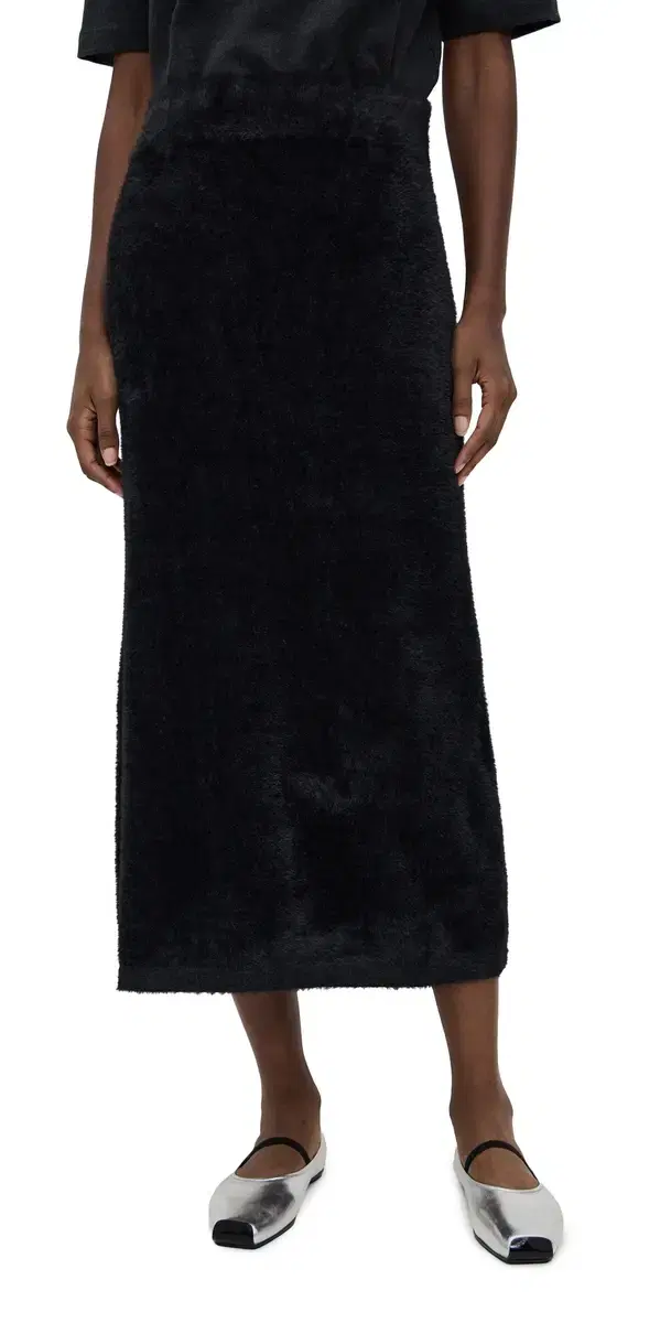 LE BOP Fuzzy Midi kirt Black