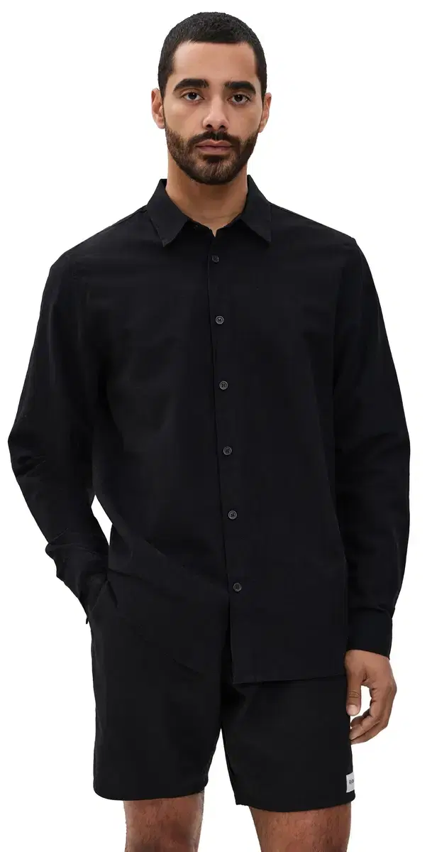 Classic Linen Shirt Vintage Black