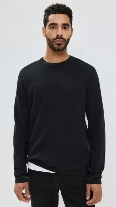 rag & bone Harvey Crew Black | Thumbnail 2