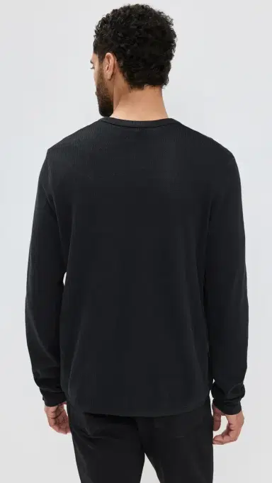 rag & bone Harvey Crew Black | Thumbnail 3