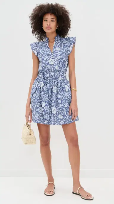 Marea Liz Dress Indigo Blossom | Thumbnail 5 Marea Liz Dress Indigo Blossom | Thumbnail 5