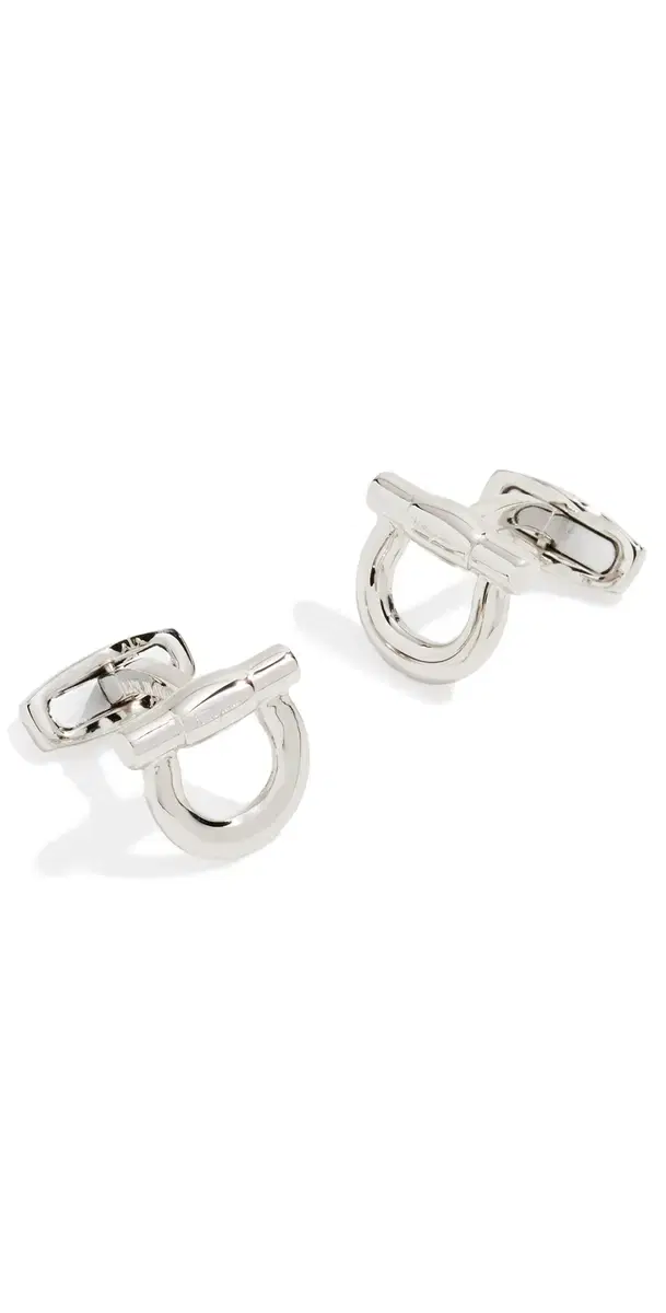 FERRAGAMO Silver Nickel Flip Gancio Cufflinks Silver One Size
