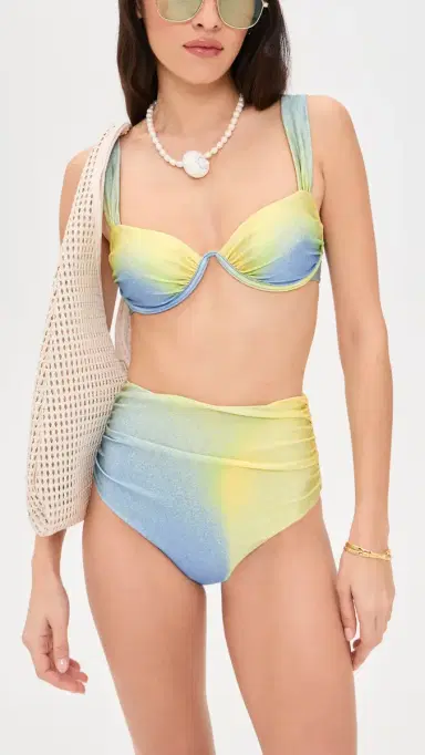 Simkhai Teya High Waisted Bikini Bottoms | Thumbnail 4 Simkhai Teya High Waisted Bikini Bottoms | Thumbnail 4