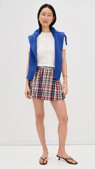 Rowing Blazers Plaid Pleated Skirt Classic Plaid L | Thumbnail 5