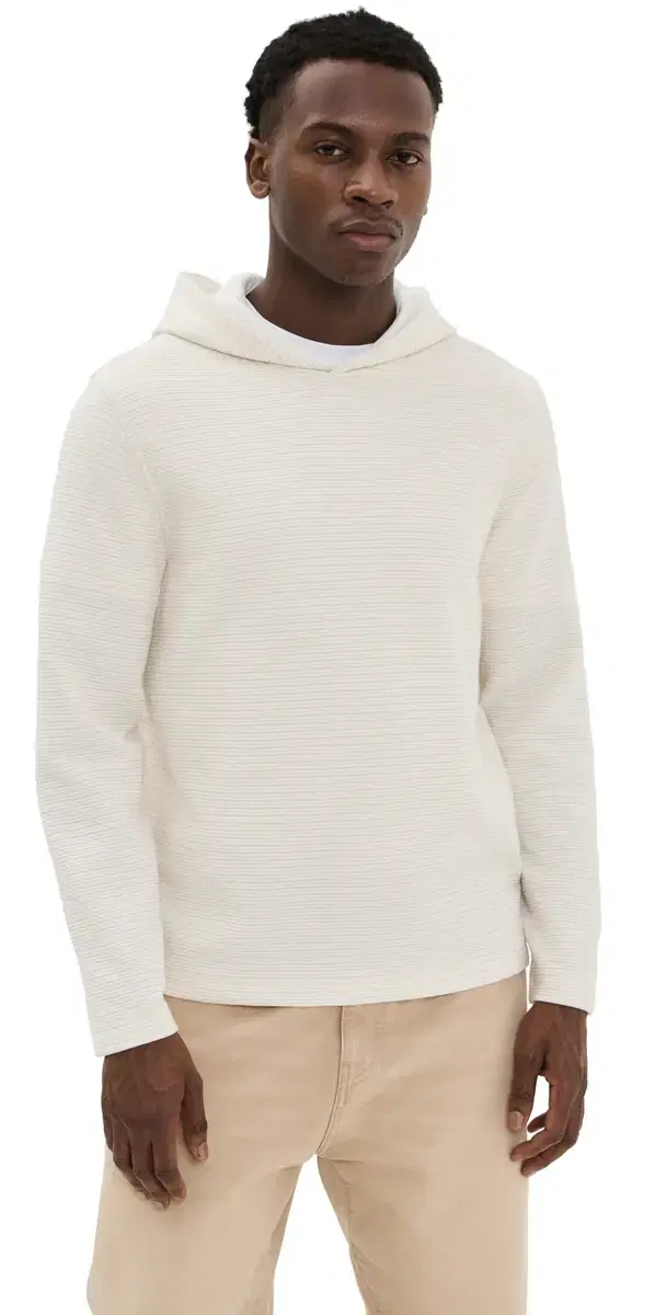 Varigated triped Double Face Hoodie Baja and/Natural
