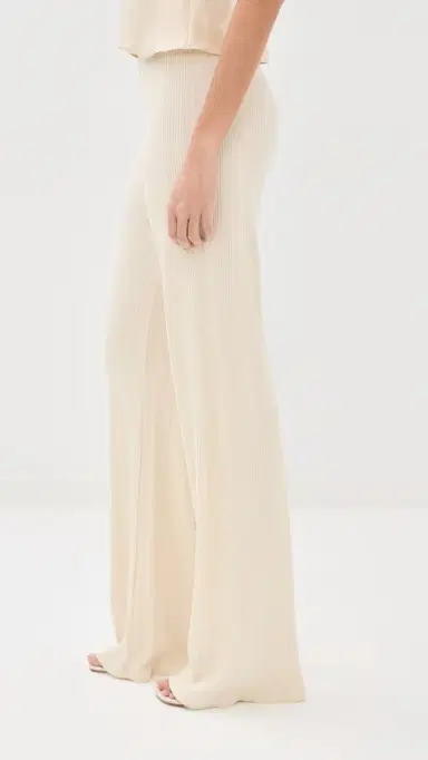 Sprwmn Wide Leg Easy Pants Creme | Thumbnail 4 Sprwmn Wide Leg Easy Pants Creme | Thumbnail 4