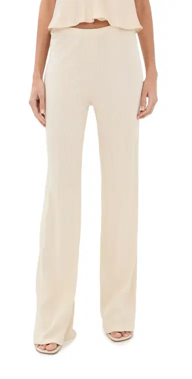 Sprwmn Wide Leg Easy Pants Creme | Thumbnail 1 Sprwmn Wide Leg Easy Pants Creme | Thumbnail 1
