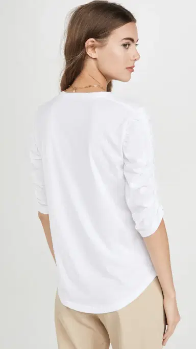 Veronica Beard Jean Waldorf Tee White L | Thumbnail 3