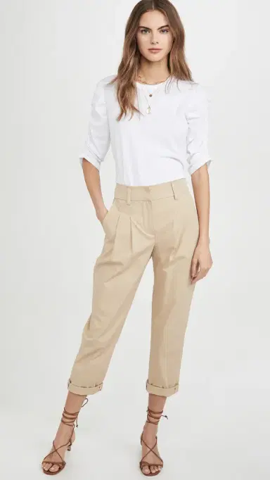 Veronica Beard Jean Waldorf Tee White L | Thumbnail 5