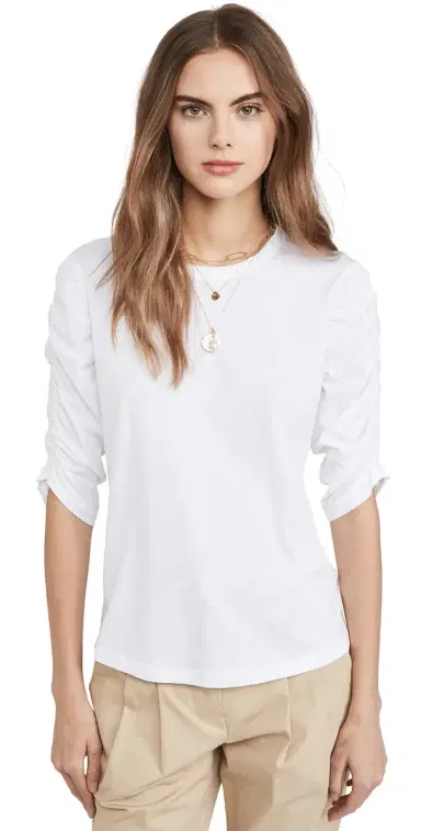 Veronica Beard Jean Waldorf Tee White L | Thumbnail 1