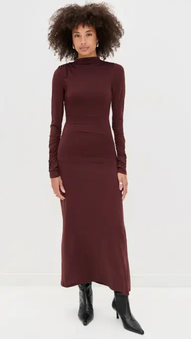 LIONESS Contour Maxi Dress Chocolate XS | Thumbnail 2 LIONESS Contour Maxi Dress Chocolate XS | Thumbnail 2