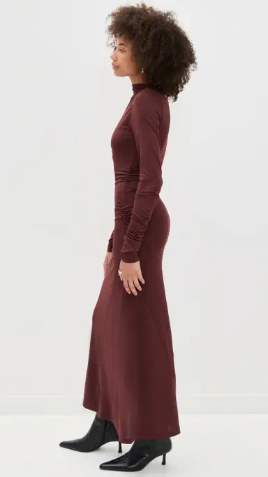 LIONESS Contour Maxi Dress Chocolate XS | Thumbnail 4 LIONESS Contour Maxi Dress Chocolate XS | Thumbnail 4