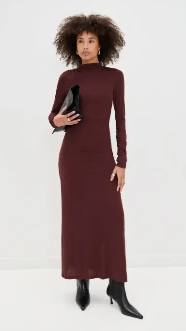 LIONESS Contour Maxi Dress Chocolate XS | Thumbnail 5 LIONESS Contour Maxi Dress Chocolate XS | Thumbnail 5
