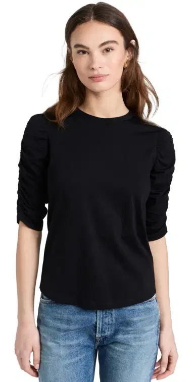 Veronica Beard Jean Waldorf Tee Black | Thumbnail 1