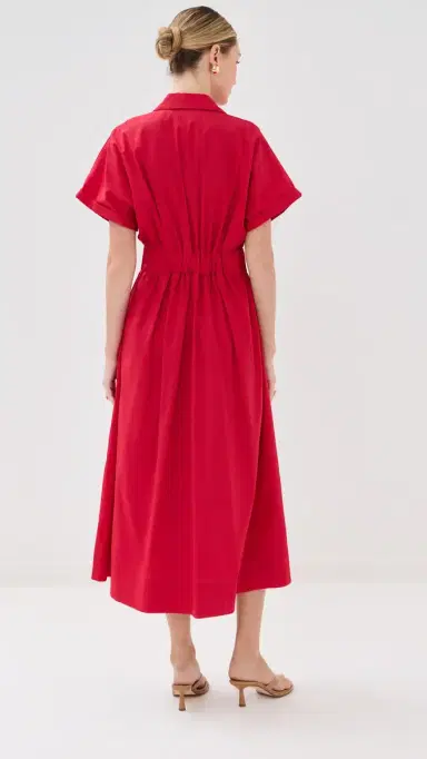 LE BOP Roberta Button Down Dress Ruby | Thumbnail 3