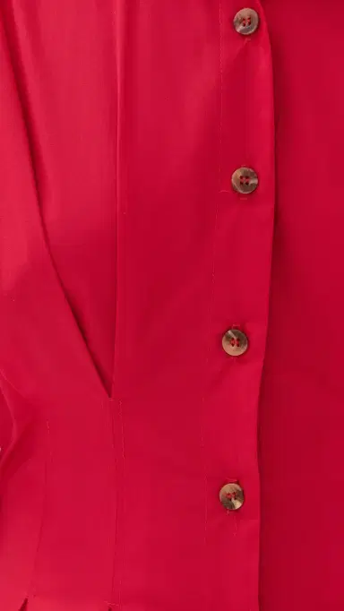 LE BOP Roberta Button Down Dress Ruby | Thumbnail 6