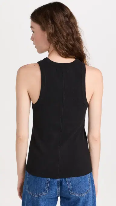 Sold Out NYC The Not So Basic Tank in Black Black S | Thumbnail 3