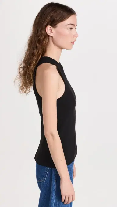 Sold Out NYC The Not So Basic Tank in Black Black S | Thumbnail 4