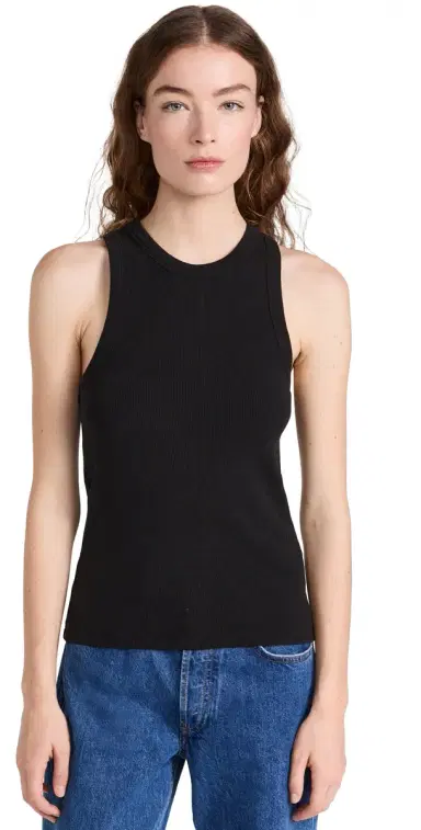 Sold Out NYC The Not So Basic Tank in Black Black S | Thumbnail 1