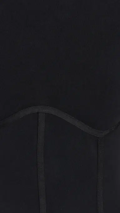 Fleur du Mal Cotton T-Shirt Thong Bodysuit Black | Thumbnail 6