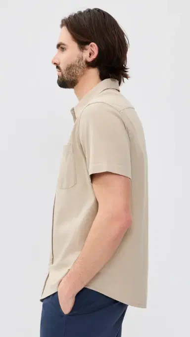 Fair Harbor The altaire Short Sleeve Shirt hell | Thumbnail 4
