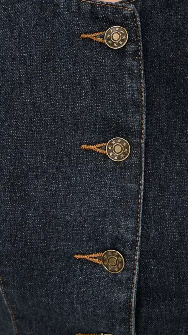 LIONESS Femme Blouse Dark Denim M | Thumbnail 6