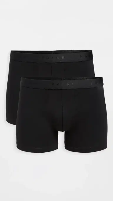 FALKE Cotton Boxer Briefs 2 Pack Black S | Thumbnail 2