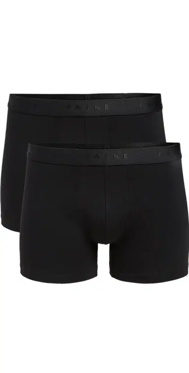 FALKE Cotton Boxer Briefs 2 Pack Black S | Thumbnail 1