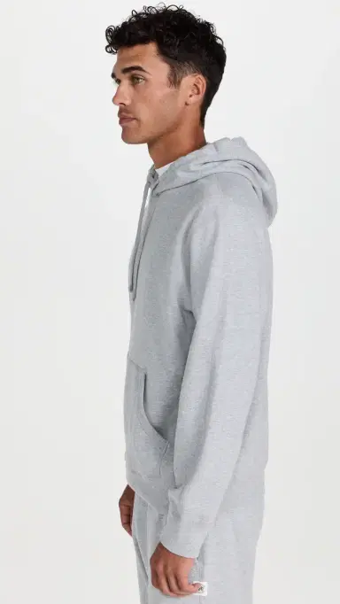 REIGNING CHAMP Midweight Terry Standard Hoodie Heather Grey | Thumbnail 4 REIGNING CHAMP Midweight Terry Standard Hoodie Heather Grey | Thumbnail 4
