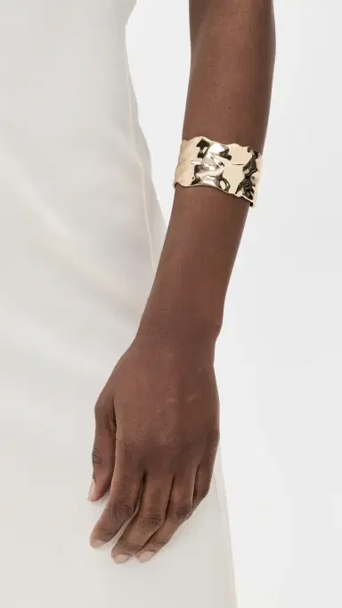 Ettika Thick Sculpted Cuff Gold One Size | Thumbnail 3