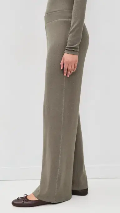 Z Supply Renae Rib Pants Khaki Green | Thumbnail 4